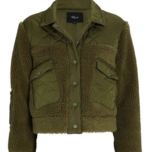 Rails - olive green fleece jacket - size small - Picture 2 of 5